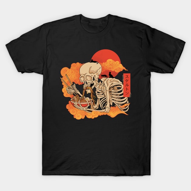 Shinigami Ramen and Cats T-Shirt by ppmid